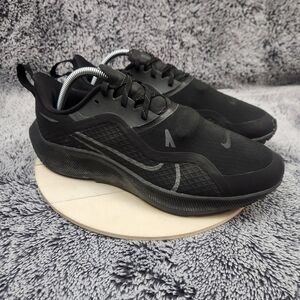 Nike Air Zoom Pegasus 37 Shield Triple Black Running Shoes Mens Size 9.5